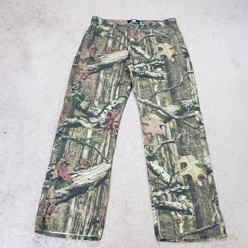 Mossy Oak Pants Mens 36x32 Brown Camo Break-Up Infinity Denim Hunting Outdoor
